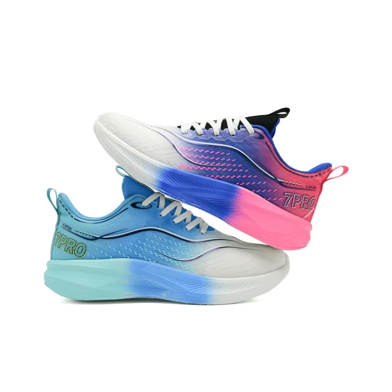7 SEVFUN Running Shoes Unisex Low Top White/Pink/Green-1