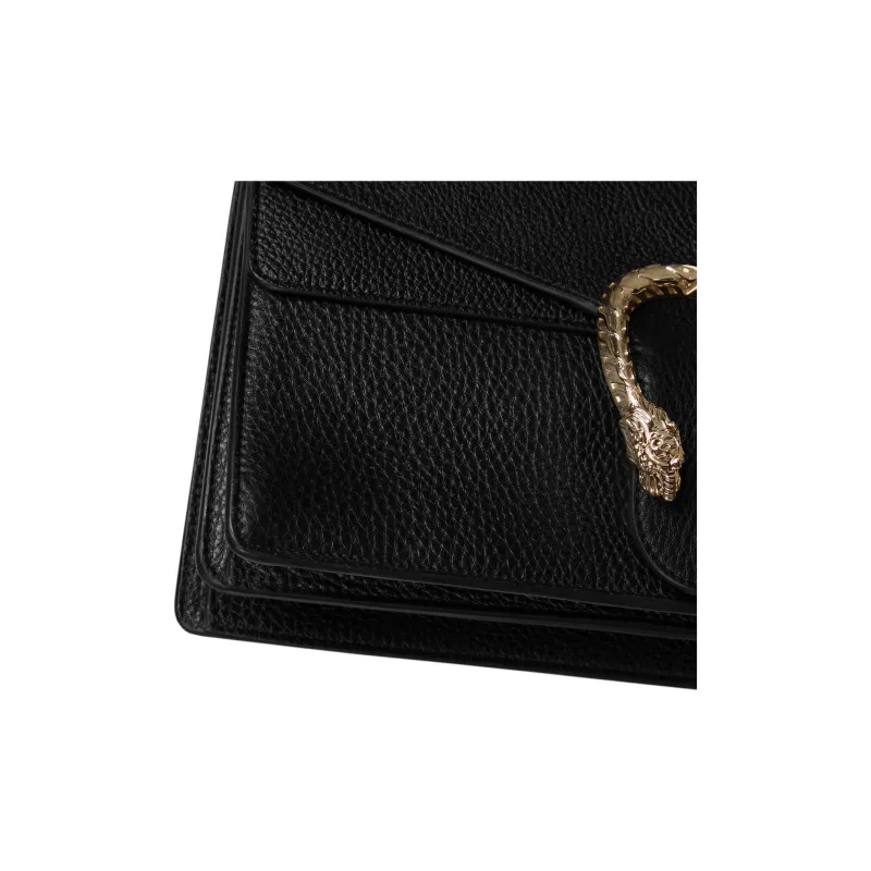 GUCCI Dionysus Leather Crossbody Bag, Shoulder Bag Medium Size Women's Black-5
