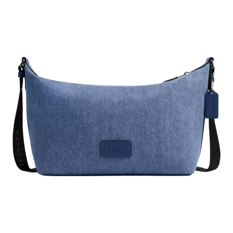 COACH Denim Shoulder Bag, Crossbody Bag Men's Dark Blue-0