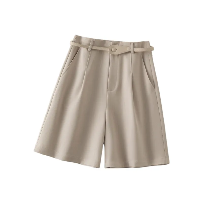 IHIMI Casual Shorts Women's Beige-0