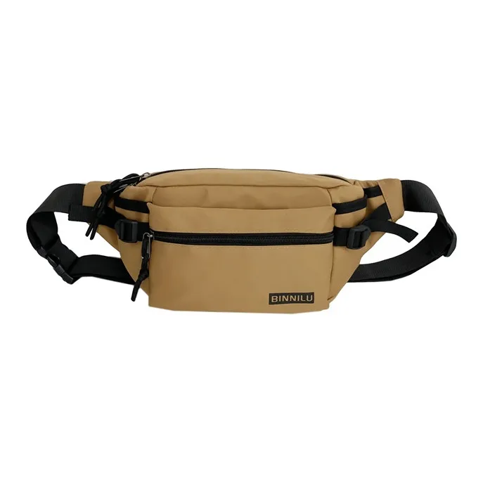 H YXIANG Composite Cloth Fanny Pack Regular Unisex Black/White/Brown/Gray-2