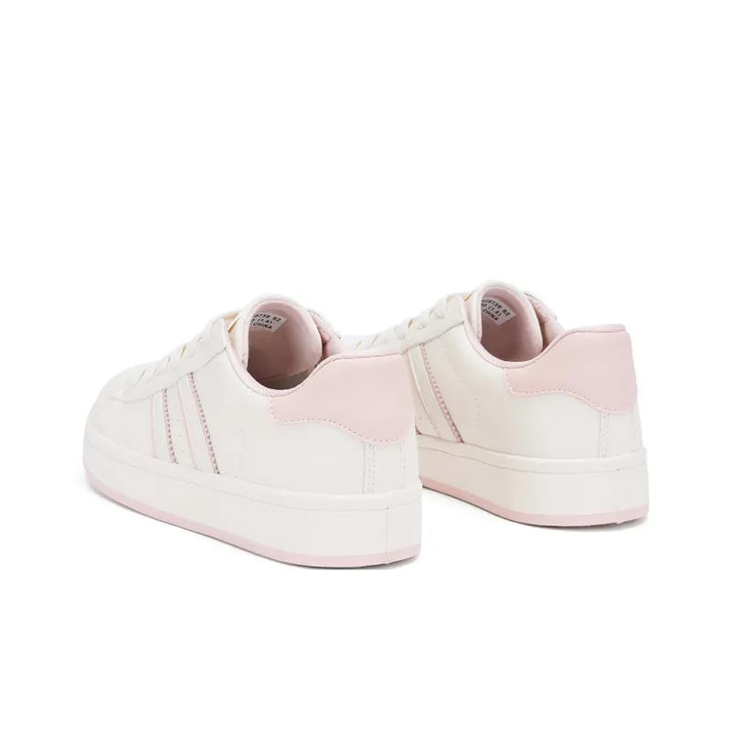 Hotwind Versatile White Sneakers Abrasion Resistant Slip Resistant Low Top Skateboard Shoes Women's-18