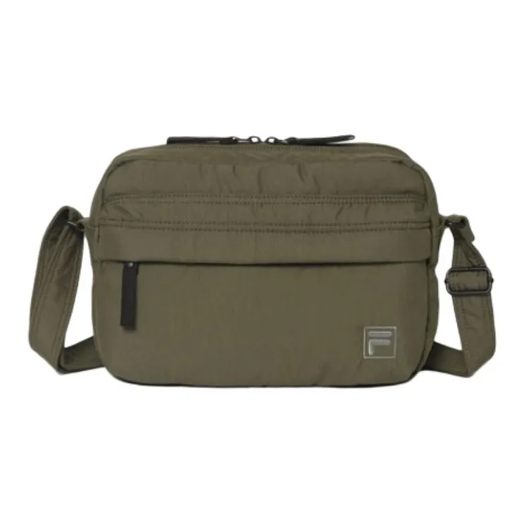 FILA Cotton Shoulder Bag, Crossbody Bag Trumpets Unisex Army Green-0
