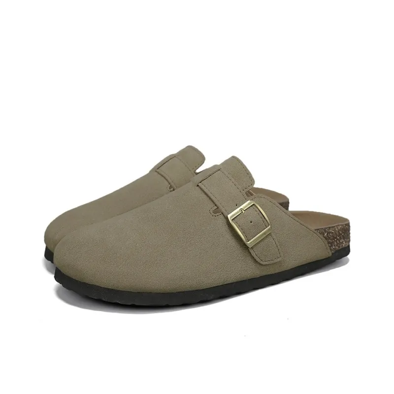 Colorful Creations Leather Patchwork Quiet Slip Resistant Closed Toe Slippers Men's-20