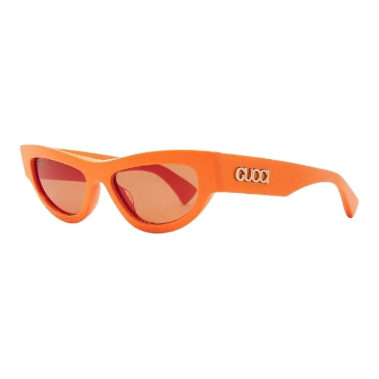 GUCCI Recycled Acetate Cat Eye Sunglasses Women's Orange-0