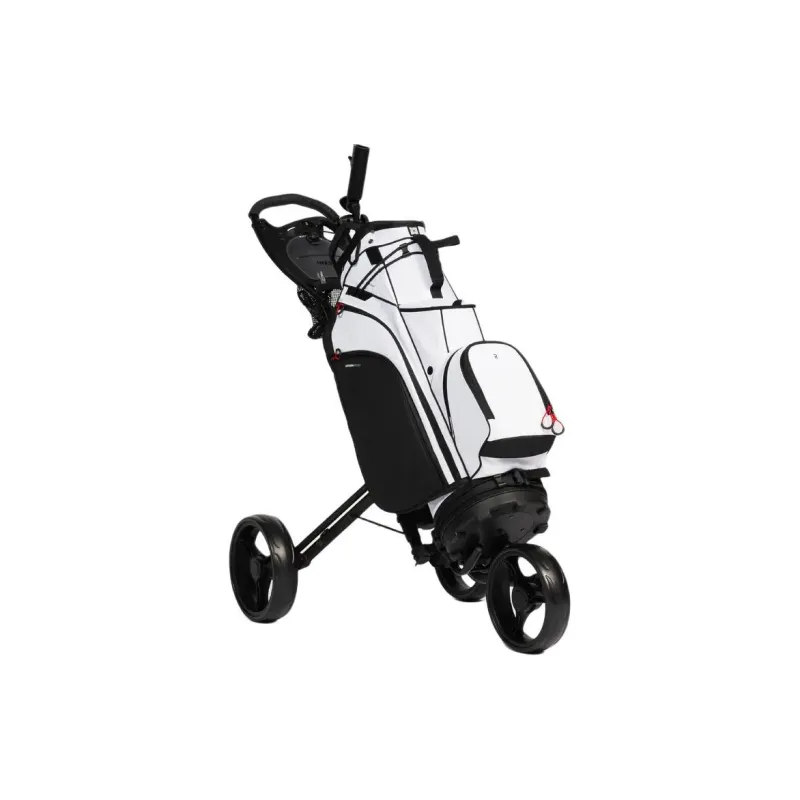 DECATHLON Polyester Golf Trolley Bag For Travel Storage Bag Men's Snow White & Black & Triumph Red-1