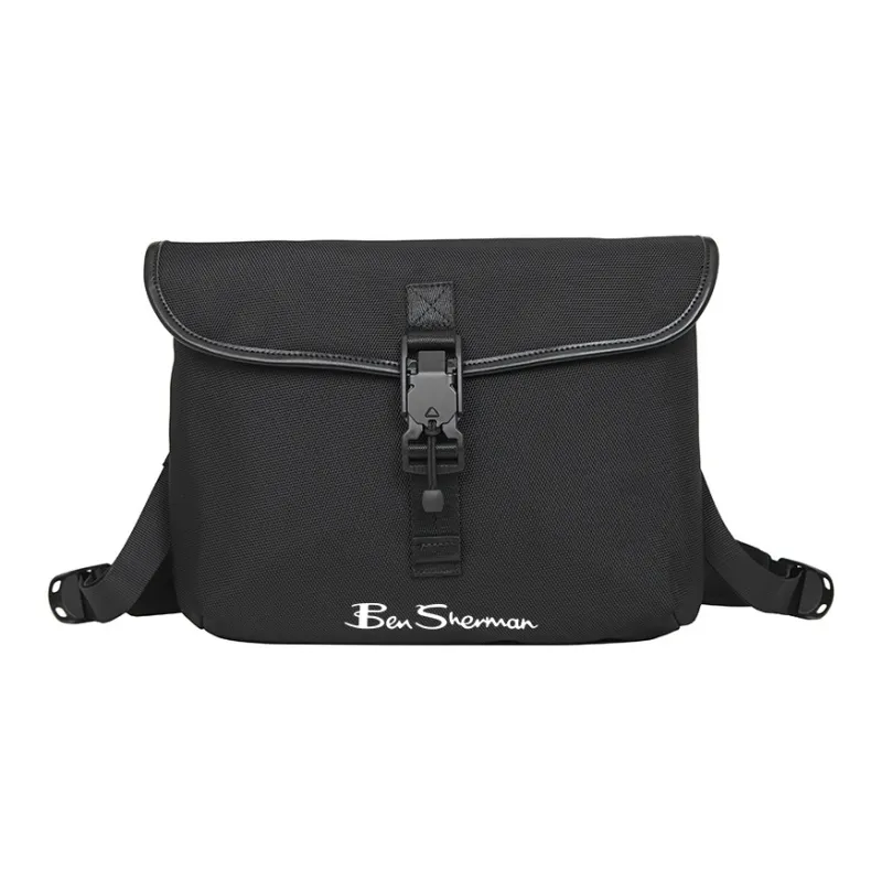 BEN SHERMAN Oxford Messenger Bag, Shoulder Bag Unisex Black-0