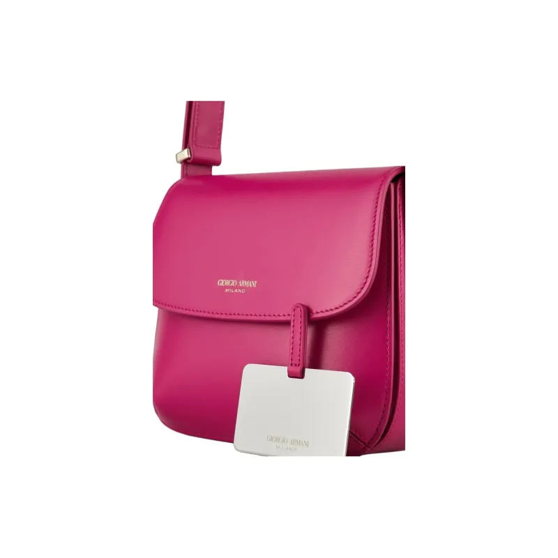 AMANI Cow Leather Shoulder Bag Trumpets Women's Rose Red-3