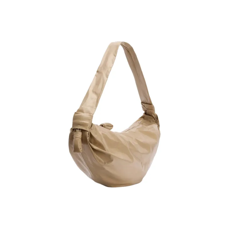 Lemaire Croissant Series Cow Leather Croissant Bag, Crossbody Bag, Shoulder Bag Tubas Unisex Yellow-1