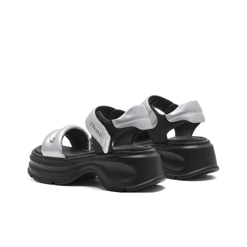 C°BANNER One Strap Sandals Medium Heel Women's-2