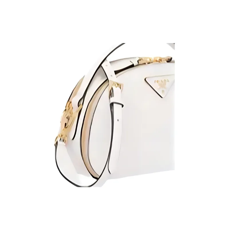 PRADA Saffiano Cow Leather Handbag Shoulder Bag Camera Bag Crossbody Bag Women's White-4