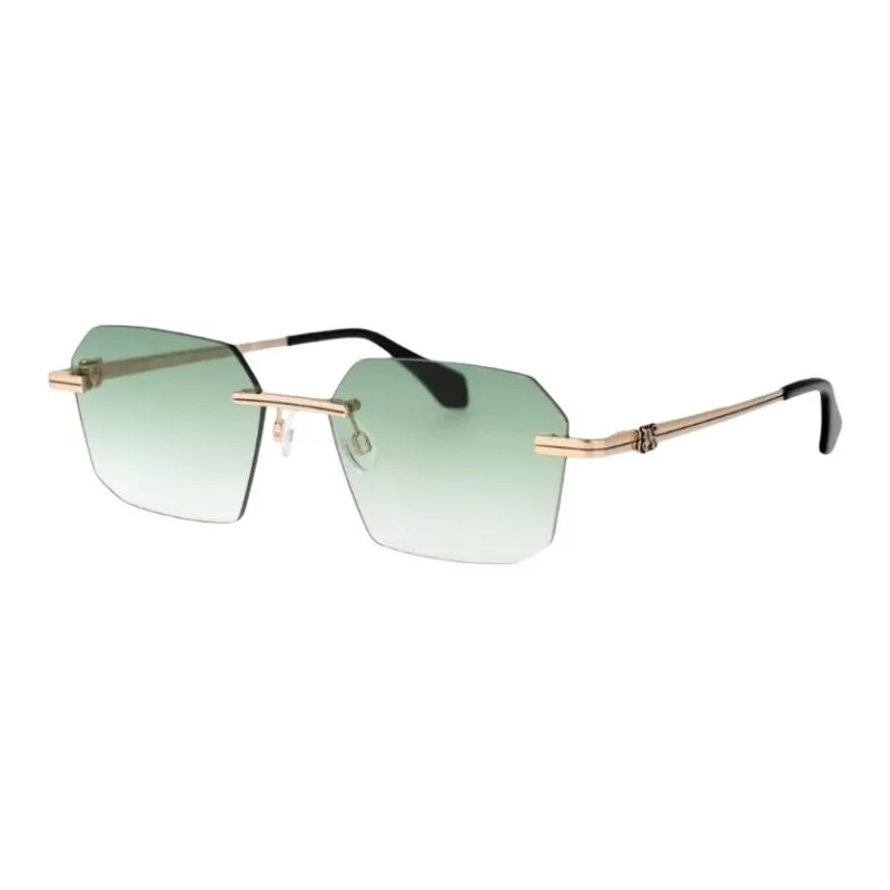 PALM ANGELS Metal Acetate Irregular Shape Sunglasses Men's Gold-0