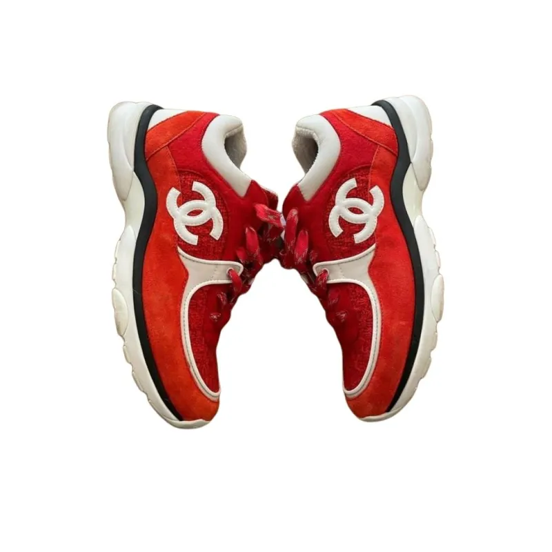 CHANEL Women's Sneaker 'Red Tweed' Women's-2