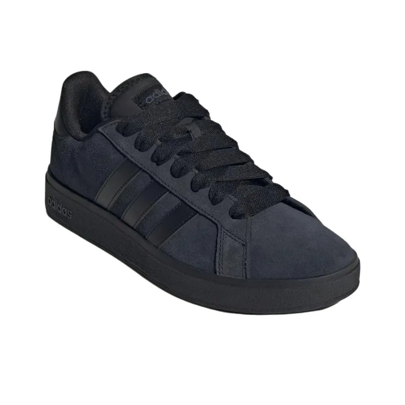 Adidas Grand Court Base 00s Abrasion Resistant Low Top Skateboard Shoes Men's Black-2