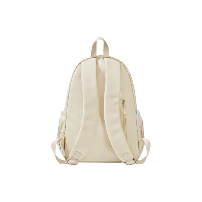 CinvaiKrose Fabric Travel Backpack Travel Bag Backpack Large Size Women's Ecru-3