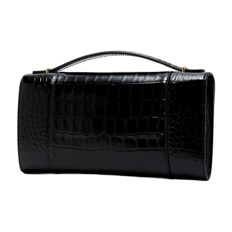 Balenciaga Hourglass Calfskin One Shoulder Handbag Women's Black-1
