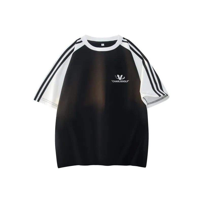 CHARLIE GOLF T Shirt Unisex Black & White-0