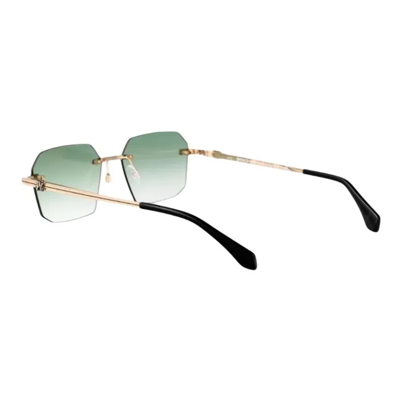 PALM ANGELS Metal Acetate Irregular Shape Sunglasses Men's Gold-2