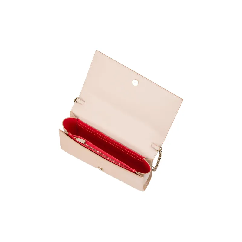 CL Pearlescent Nappa Leather Clutch, Crossbody Bag, Shoulder Bag Women's Nude-4