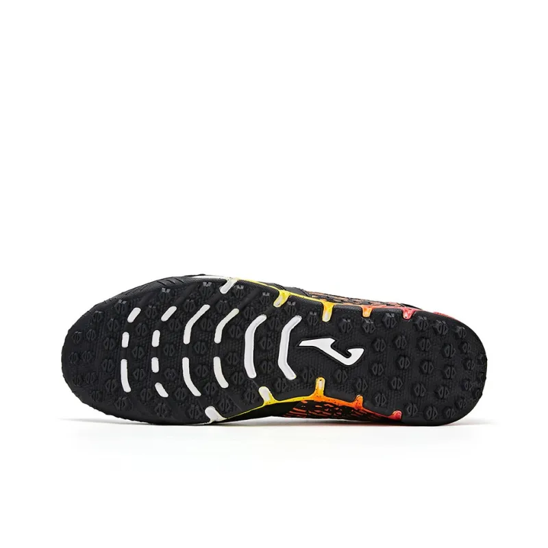 Joma TF Rubber Broken Studs Artificial Ground Soccer Shoes Men's Black Orange-4
