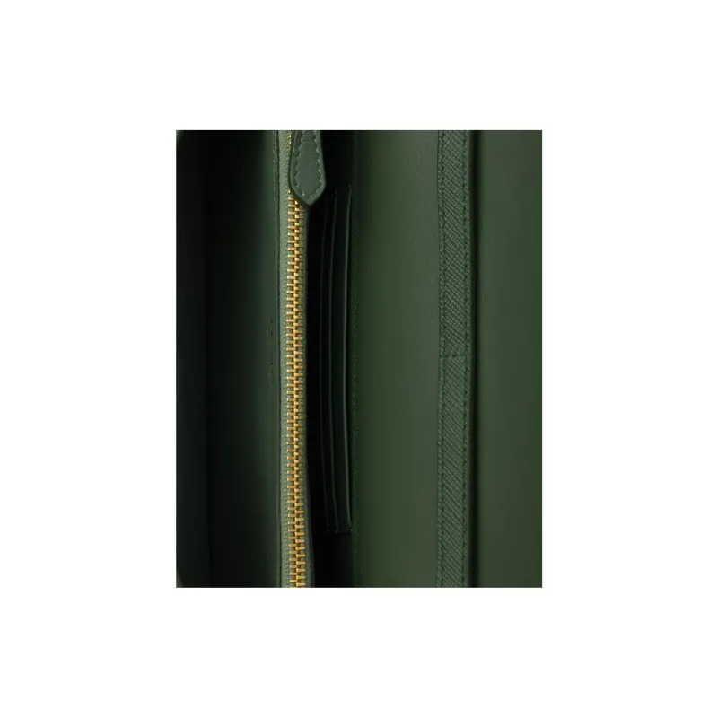 PRADA Saffiano Calfskin Shoulder Bag Mini Women's Sage Green-4