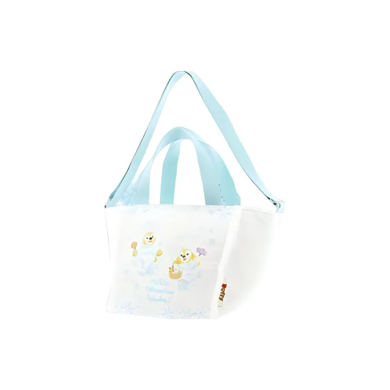 Disney Duffy And Friends Polyester Tote Bag Shopping Bag Shoulder Bag Handbag Unisex White-1