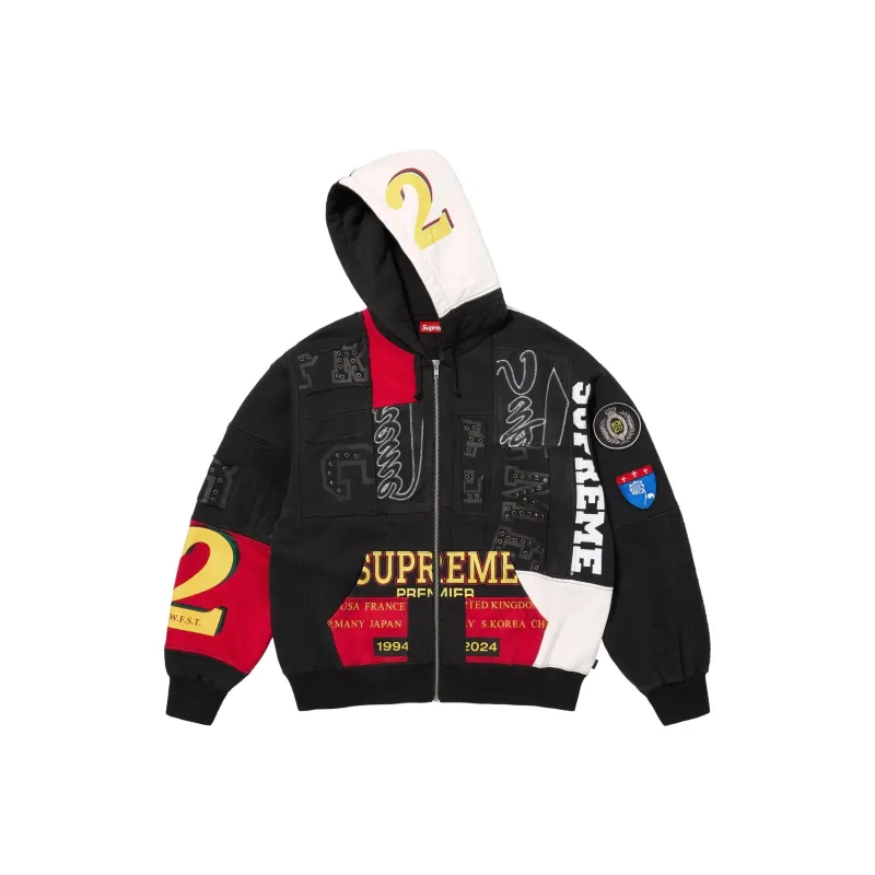 Supreme Patchwork Zip Up Hooded Sweatshirt SS25-4