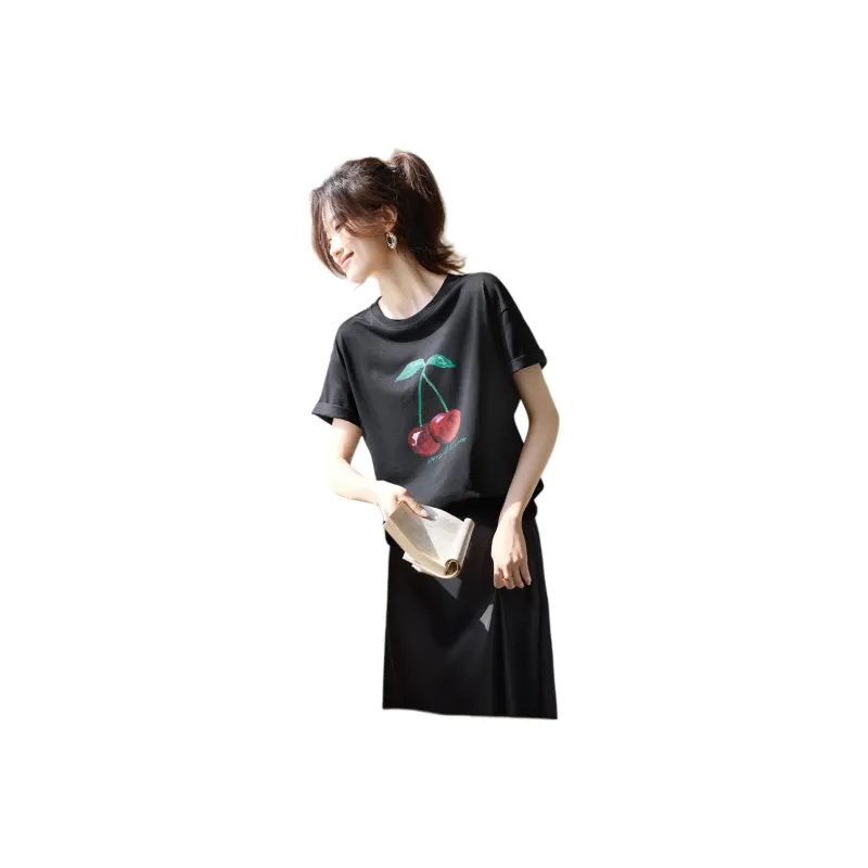 Mo Han Yi Mei T Shirt Women's Black-0