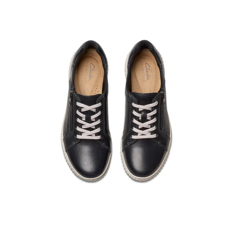 Clarks Anti Slip Wear Resistant Low Top Casual Shoes Women's Black-4