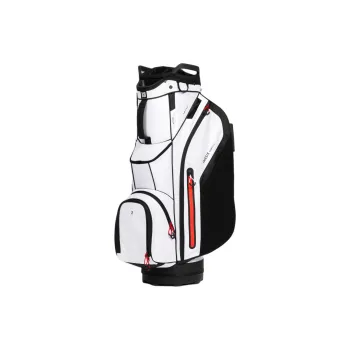 DECATHLON Polyester Golf Trolley Bag For Travel Storage Bag Men's Snow White & Black & Triumph Red