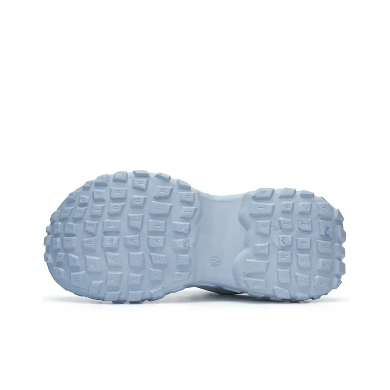 Warrior Breathable Low Top Chunky Sneakers Women's White Blue-4
