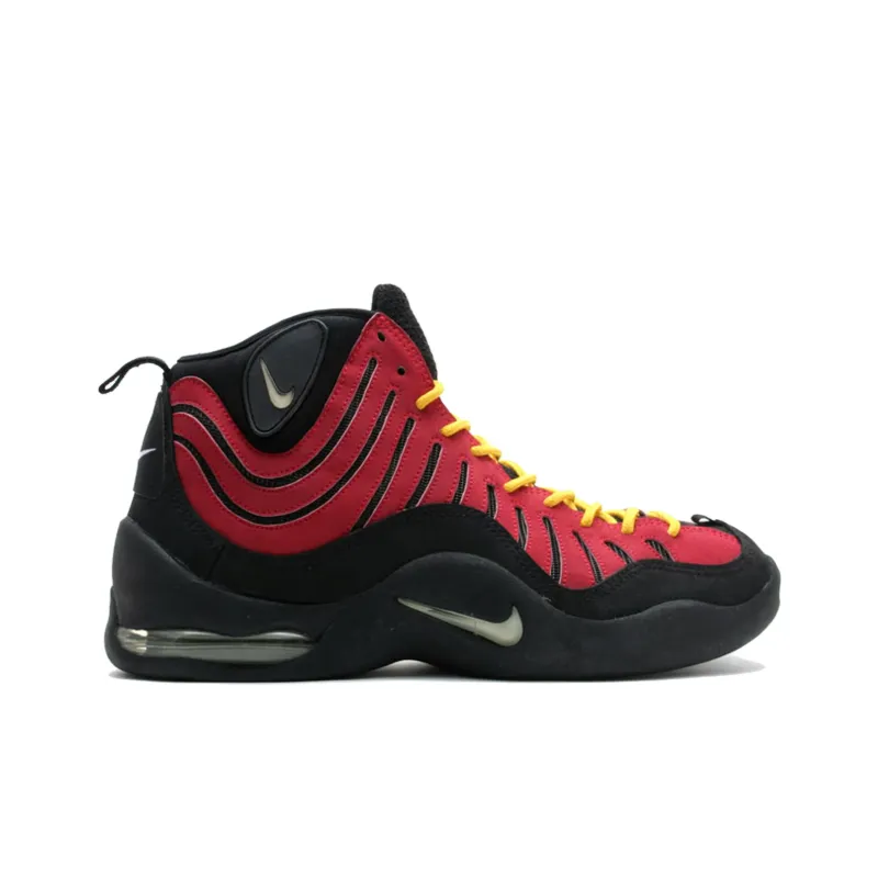 Nike Air Bakin Abrasion Resistant Mid Top Vintage Basketball Shoes Men's Red-1