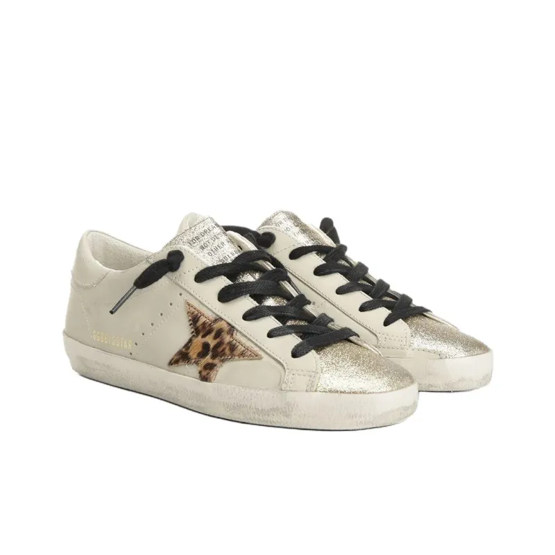 Golden Goose Super Star Low Top Skateboard Shoes Women's Beige-2