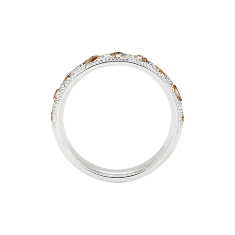 De Beers 18kt White Gold Talisman Diamond Band Ring-3