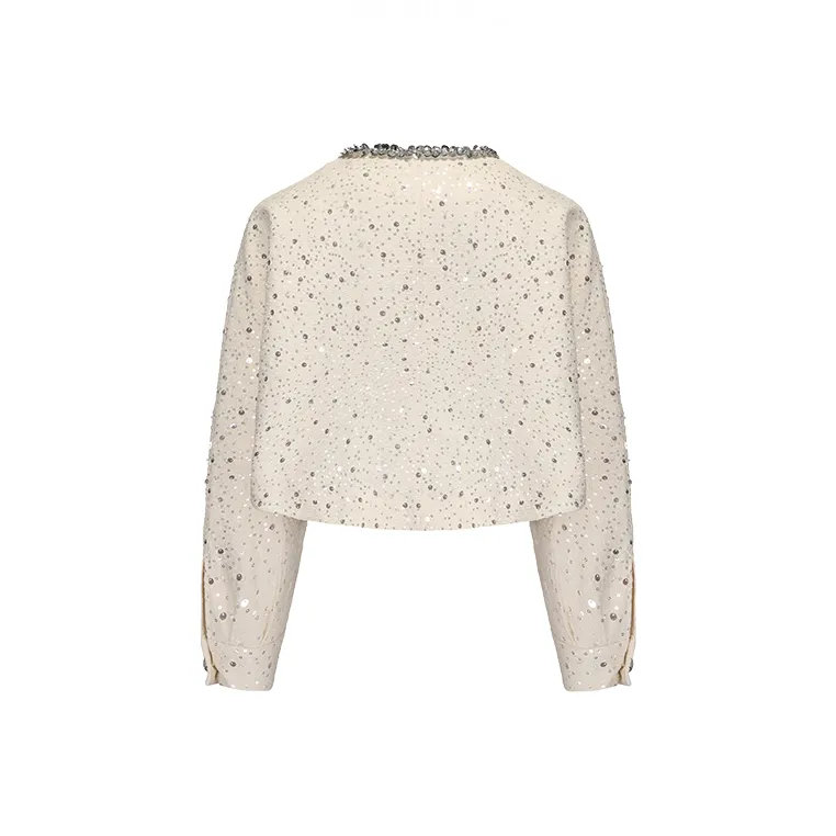 GIMING Cropped Coats Women's Ecru-1