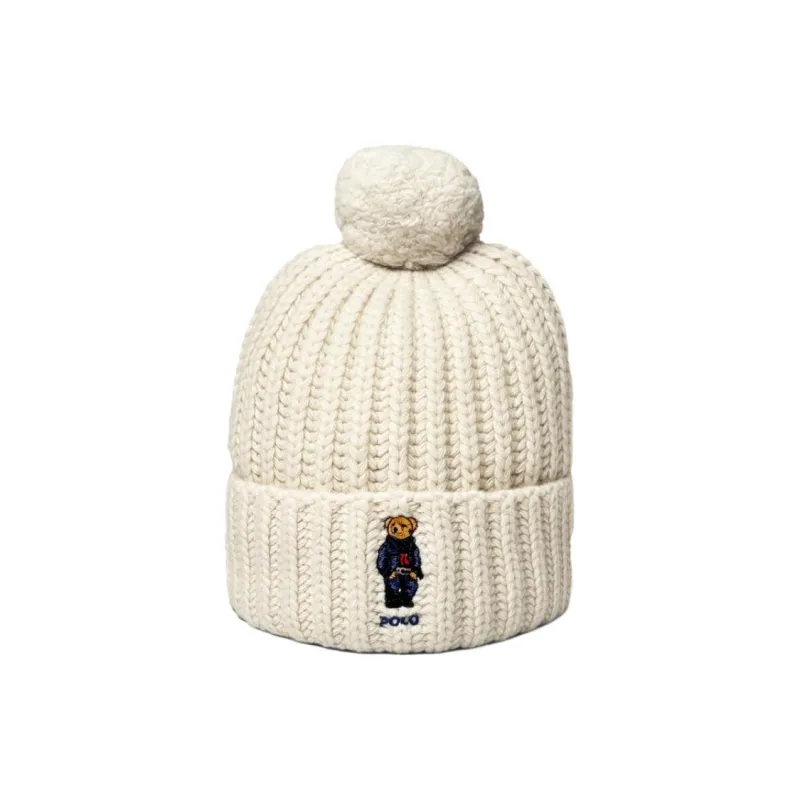 Polo Ralph Lauren Wool Nylon Beanies Unisex White-3