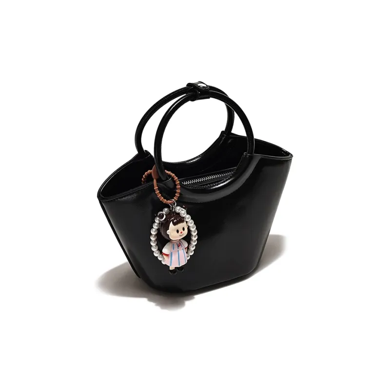 Vigno Synthetic Leather One Shoulder Handbag Women's White/Red/Sambal Color/Black-23