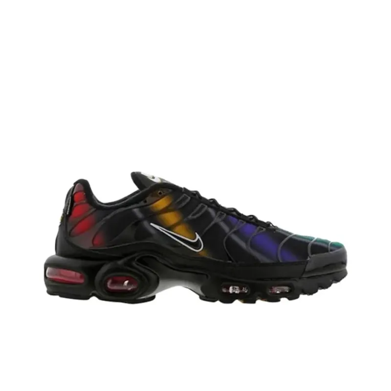 Nike Air Max Plus Abrasion Resistant Low Top Casual Running Shoes Unisex Black-1