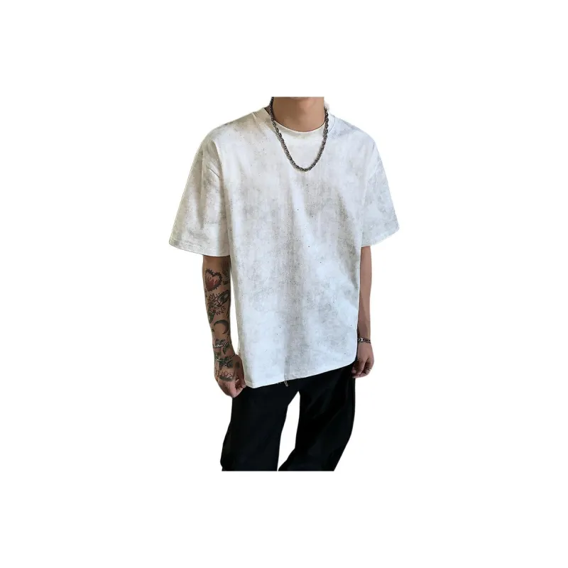 DARK HORSE Pissai Luxury Streetwear Japanese Vintage Heavyweight Short Sleeved Top Unisex-0