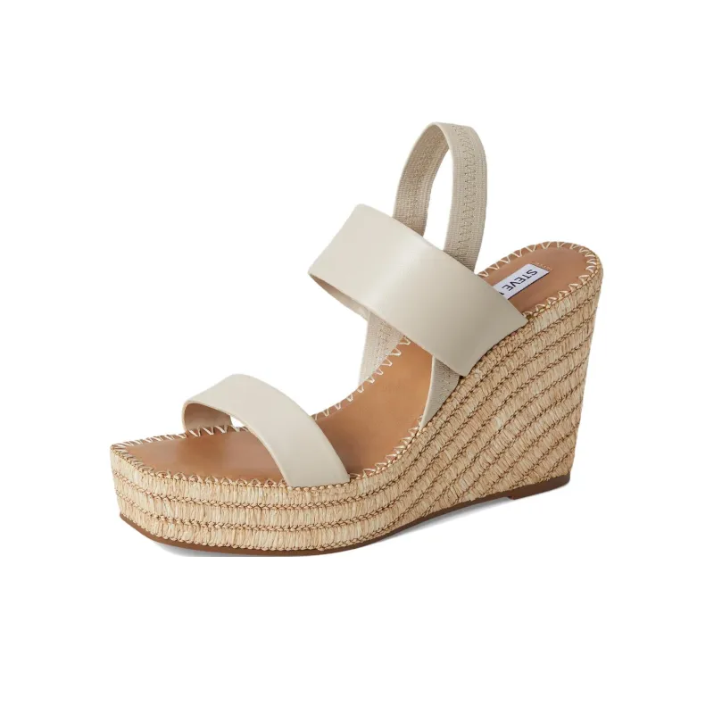 STEVE MADDEN Contessa One Strap Sandals Women's Brown White-0