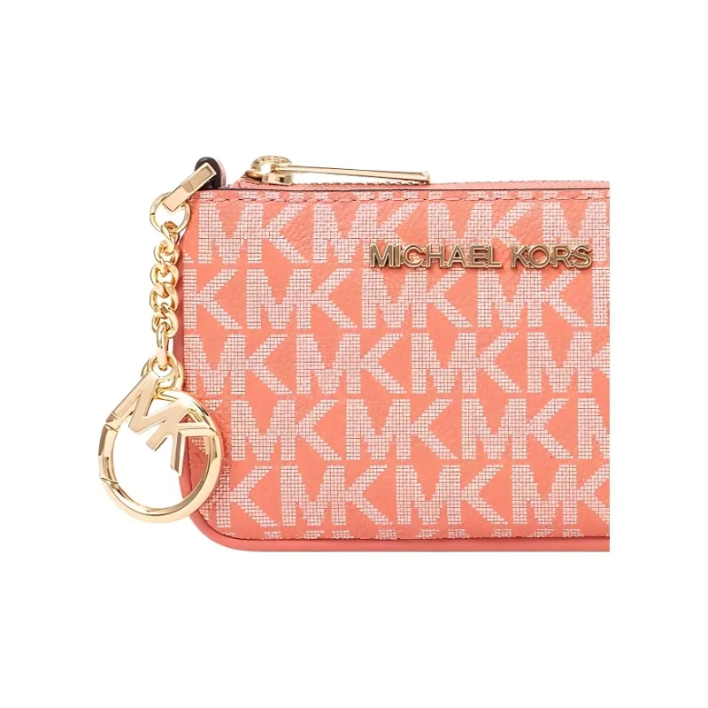 MICHAEL KORS Jet Set Travel Coated Canvas Coin Purses Card Holders Small Size Women's Fruit Dew Color-3