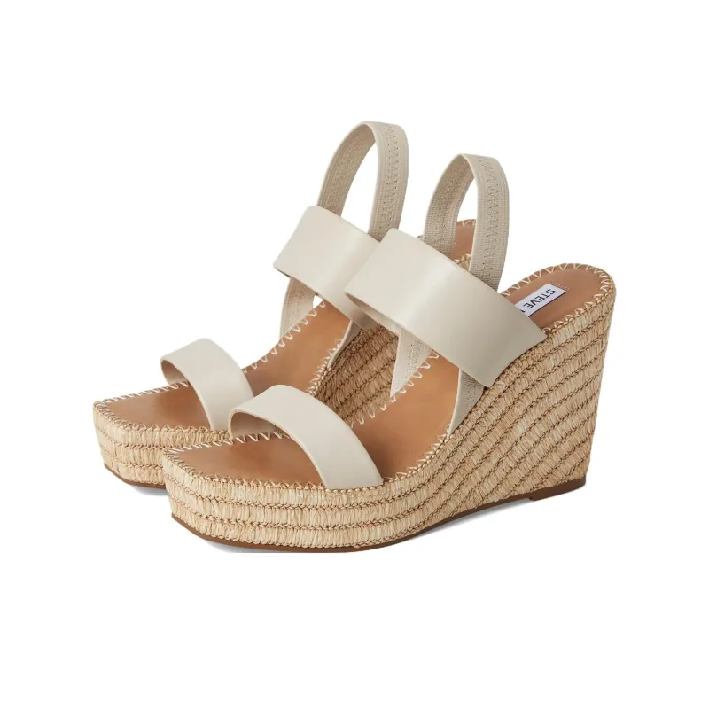 STEVE MADDEN Contessa One Strap Sandals Women's Brown White-1