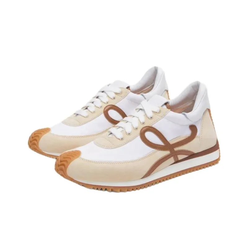 LOEWE Flow Runner 2.0 Low Top Casual Shoes Women's Beige Brown-1