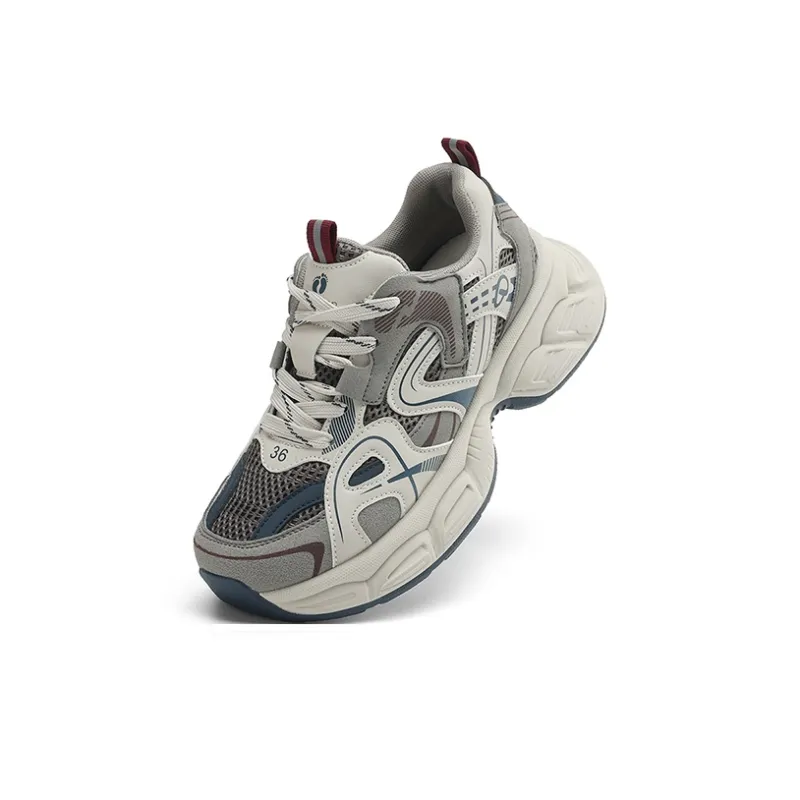 HANG TEN Low Top Chunky Sneakers Women's Gray Blue-4