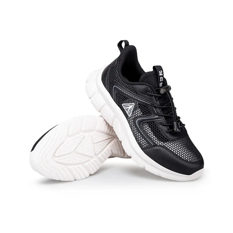 ZULIZ Sports Elderly Shoes Casual Shoes Men Low Top Black/Black White/Dark Gray-8