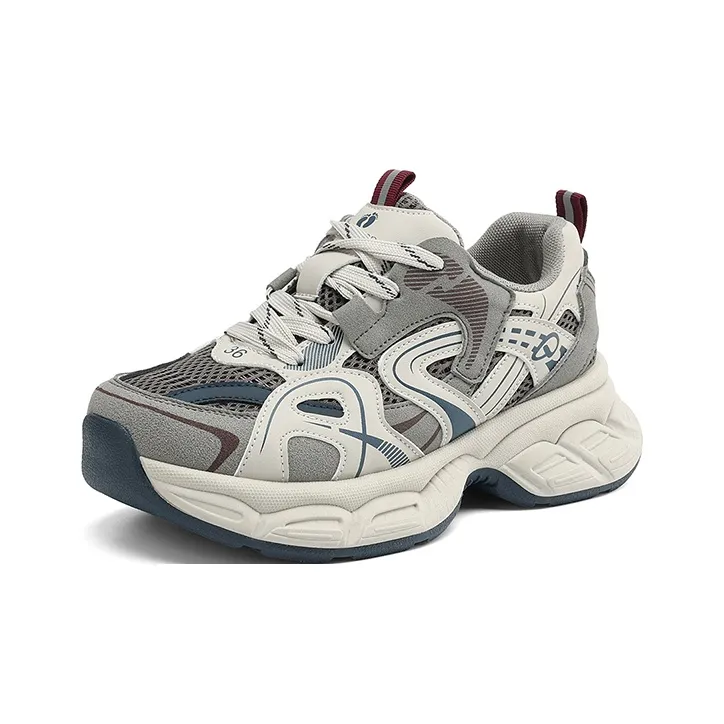 HANG TEN Low Top Chunky Sneakers Women's Gray Blue-1