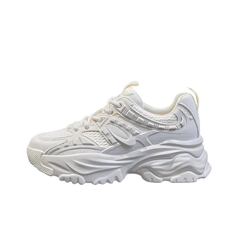 LINGPAO Breathable Height Increase Low Top Chunky Sneakers Women's-0