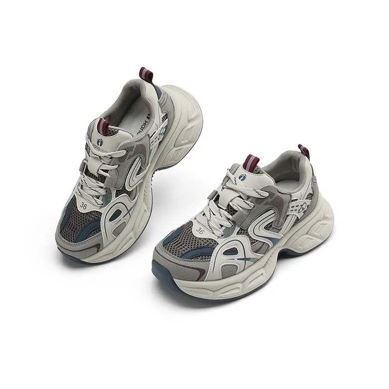 HANG TEN Low Top Chunky Sneakers Women's Gray Blue-3