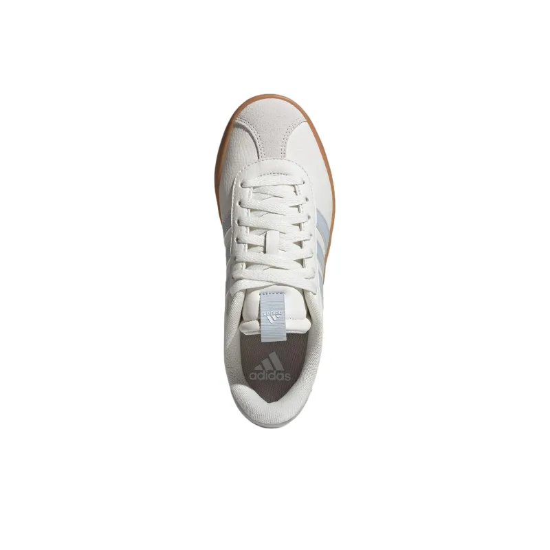 Adidas VL COURT 3.0 Abrasion Resistant Low Top Skateboard Shoes Women's White Blue-2