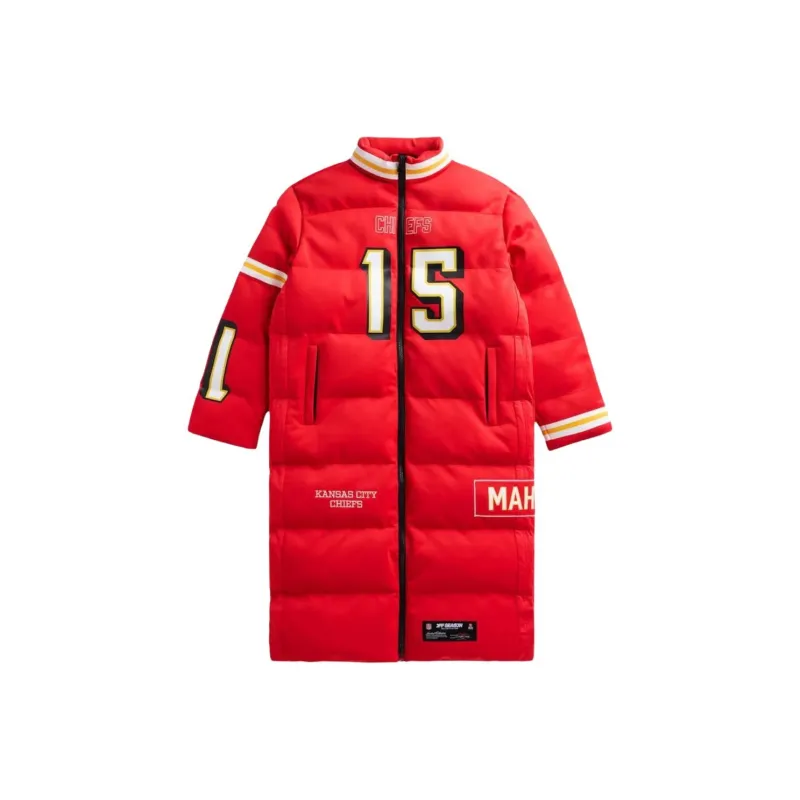 Off Season X Nfl Patrick Mahomes Kansas City Chiefs Player Puffer Long Coat-0